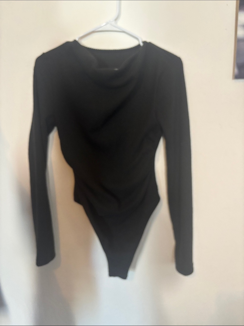 Black Long-Sleeve Bodysuit -
